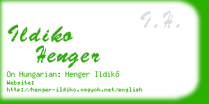 ildiko henger business card